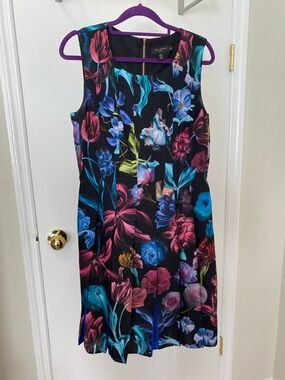 Ted Baker London Multicolor Floral Pleated Dress